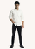 Men's Solid Long Sleeve Oxford Smart CasualShirt - White
