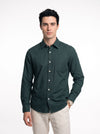 Men's Solid Long Sleeve Oxford Shirt - Dark Green