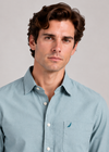 Men's Solid Long Sleeve Oxford Shirt-Light Green