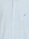 Men's Long Sleeve Striped Shirt - Light Blue