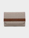 ANA Tri-Fold Monogram Wallet - BEIGE