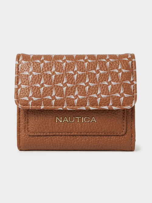 ELLA Tri-Fold Monogram Wallet - BROWN