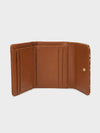 ELLA Tri-Fold Monogram Wallet - BROWN
