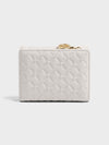 MARY Tri-Fold Monogram Wallet - WHITE
