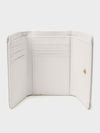 MARY Tri-Fold Monogram Wallet - WHITE