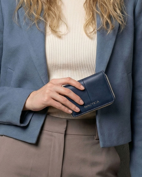 NORA Bi-Fold Wallet - BLUE