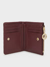SARA Bi-Fold Wallet - BURGUNDY