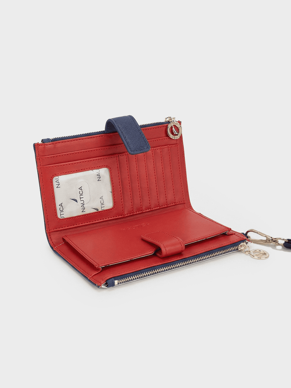 SIA Bi-Fold Wristlet - BLUE