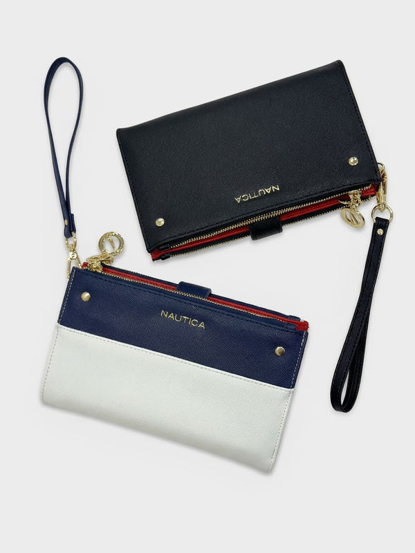 SIA Bi-Fold Wristlet - BLACK