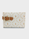 SUG Bi-Fold Monogram Wallet - WHITE