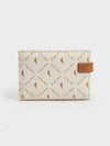 SUG Bi-Fold Monogram Wallet - WHITE