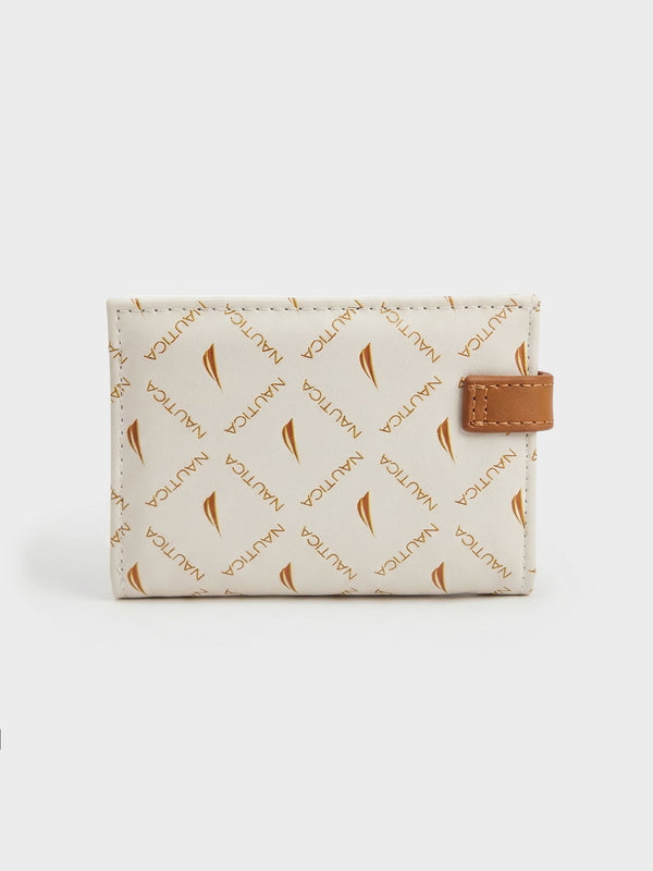 SUG Bi-Fold Monogram Wallet - WHITE