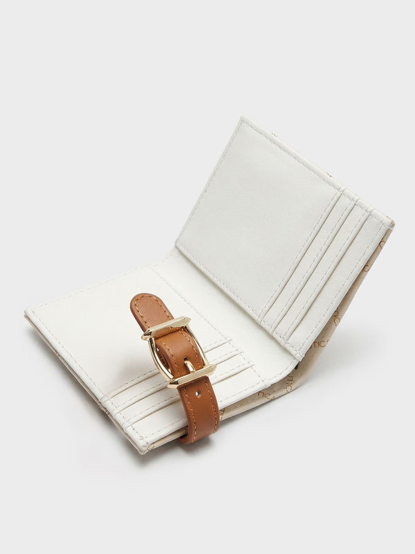 SUG Bi-Fold Monogram Wallet - WHITE