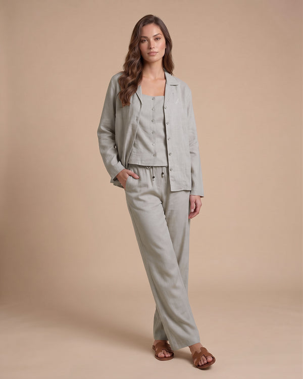 Women's Long Sleeve Shirt - Beige