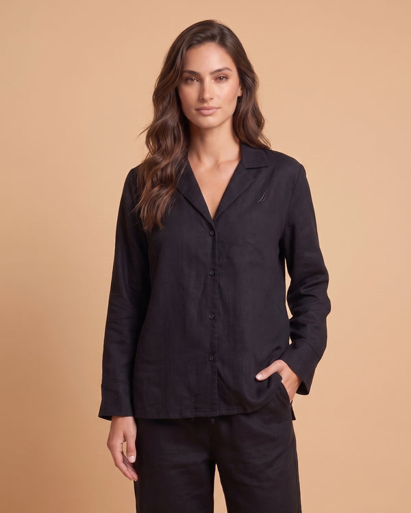 Women's Long Sleeve Shirt - BLACK