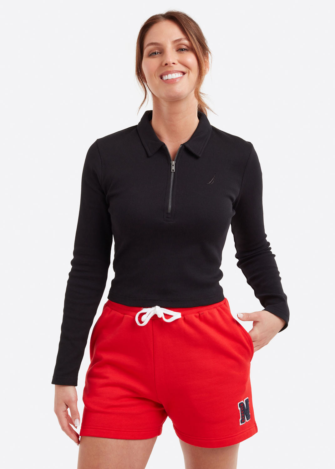 The Halley Cropped Long Sleeved Polo
