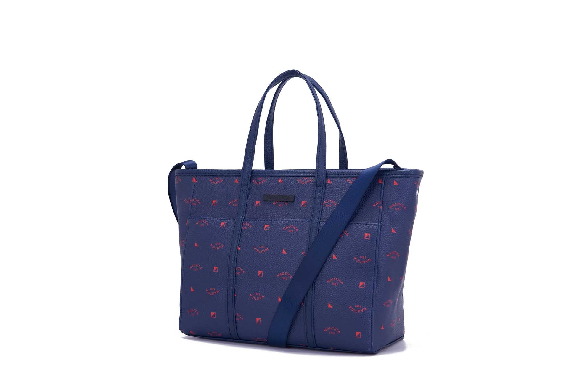 Nautica Embossed Logo Tote Bag