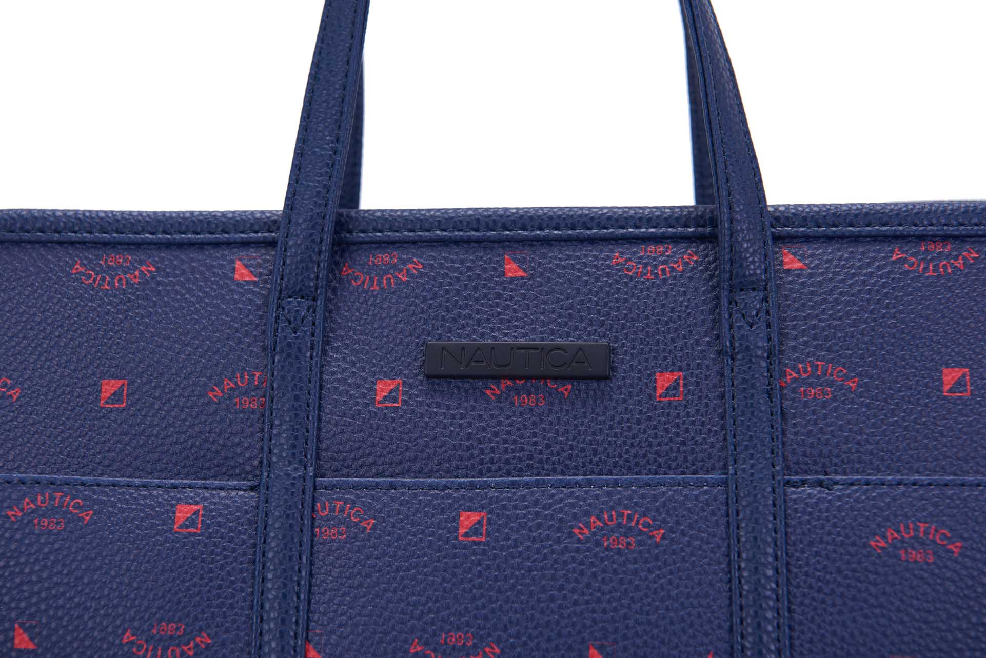 Nautica Embossed Logo Tote Bag