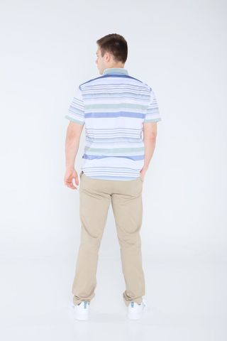 Striped Poplin Short-Sleeve Shirt