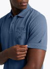 Men's Short Sleeve Graphic Printed Polo - Celestial blue
