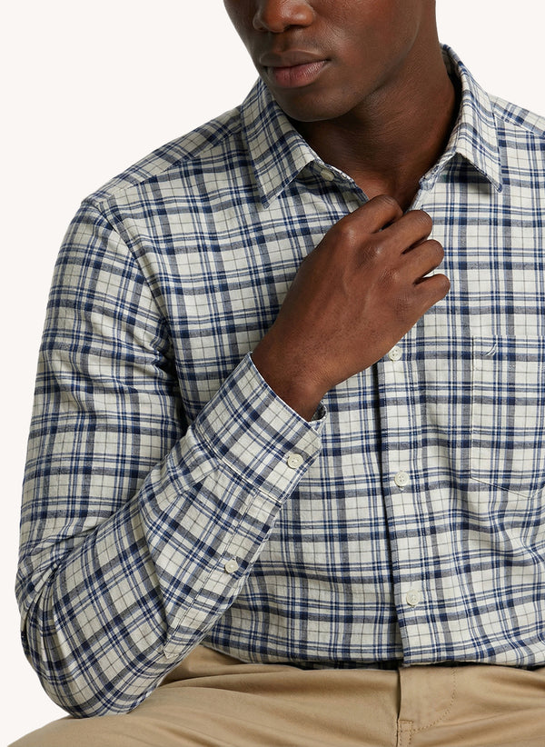 Men's Dyed Long Sleeve Shirt - Blue