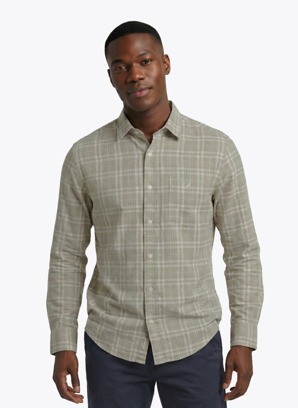 Men's Dyed Long Sleeve Shirt - Sand