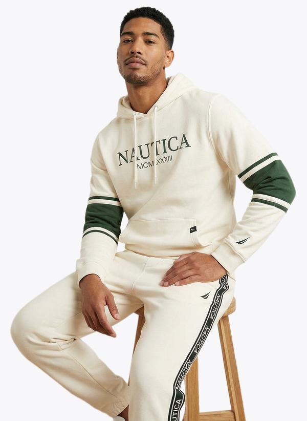 Men's Long sleeve Hoodie - Whispher White