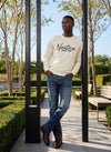 Men's Long Sleeve Sweatshirt - Whispher White