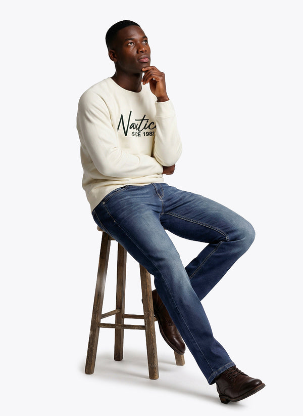 Men's Long Sleeve Sweatshirt - Whispher White