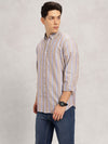 Men's Long Sleeve Striped Shirt - Khaki
