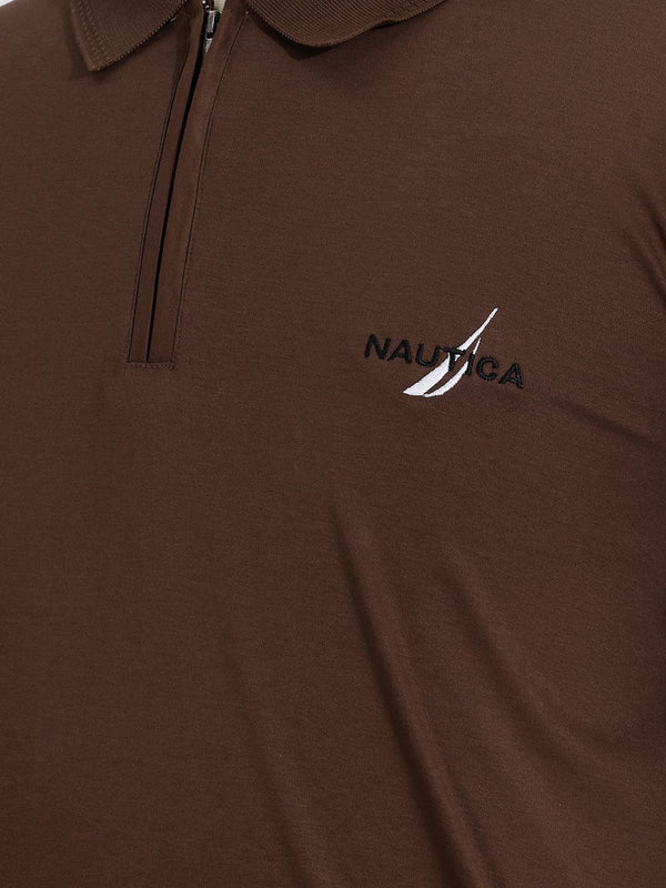 Men's Polo T-Shirt - Dark Brown