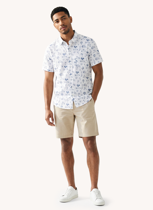 Men's Short Sleeve Tencel Shirt - Sail White