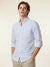 Men's Long Sleeve Striped Shirt - Light Blue