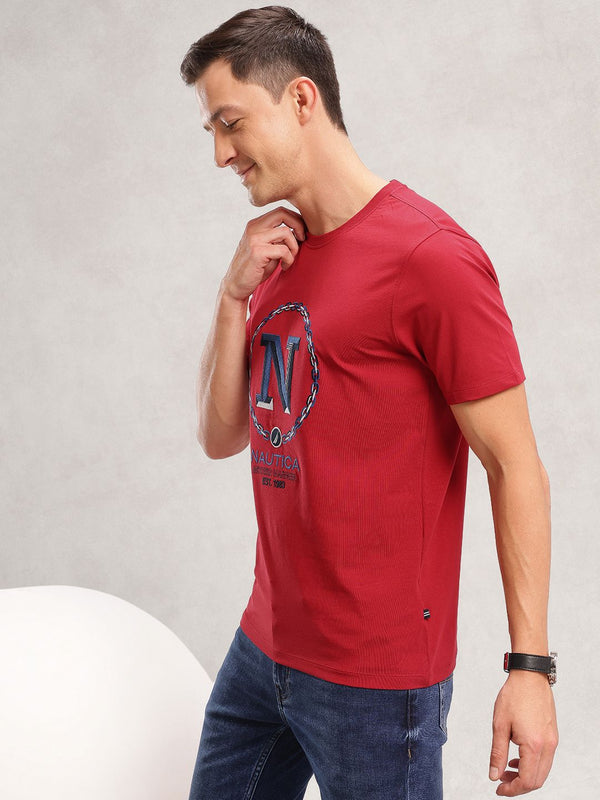 Men's Graphic T-Shirt - Brick Red
