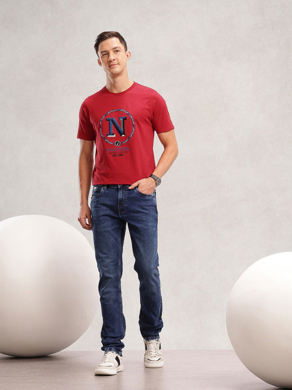 Men's Graphic T-Shirt - Brick Red