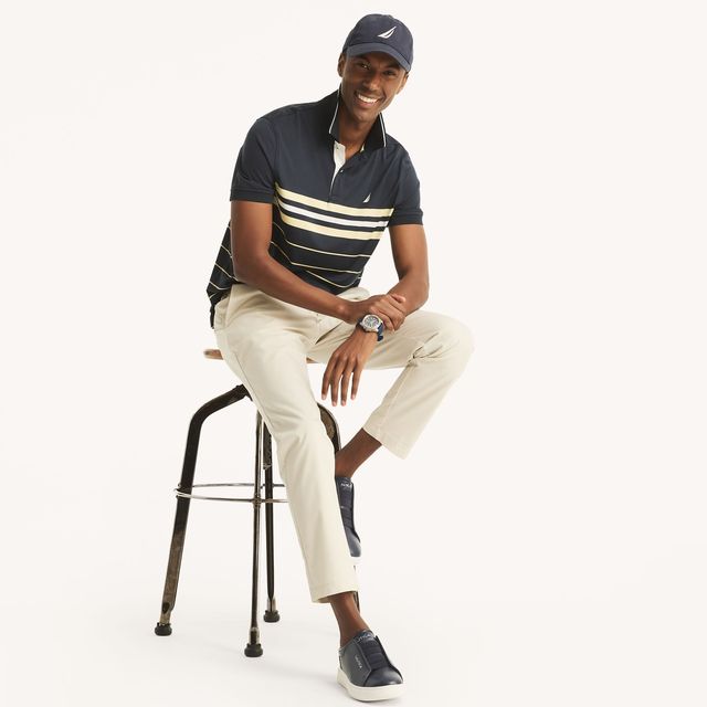 Navtech Sustainably Crafted Classic Fit Striped Polo