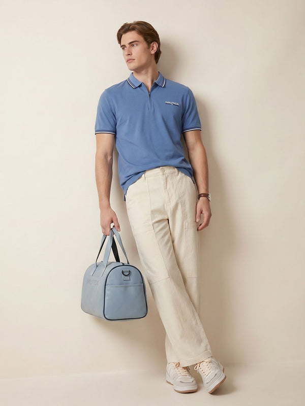 Men's Solid Polo T-Shirt - Dusty Blue