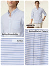 Men's Long Sleeve Striped Shirt - Light Blue