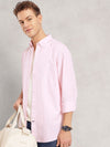 Men's Long Sleeve Solid Shirt - Pink