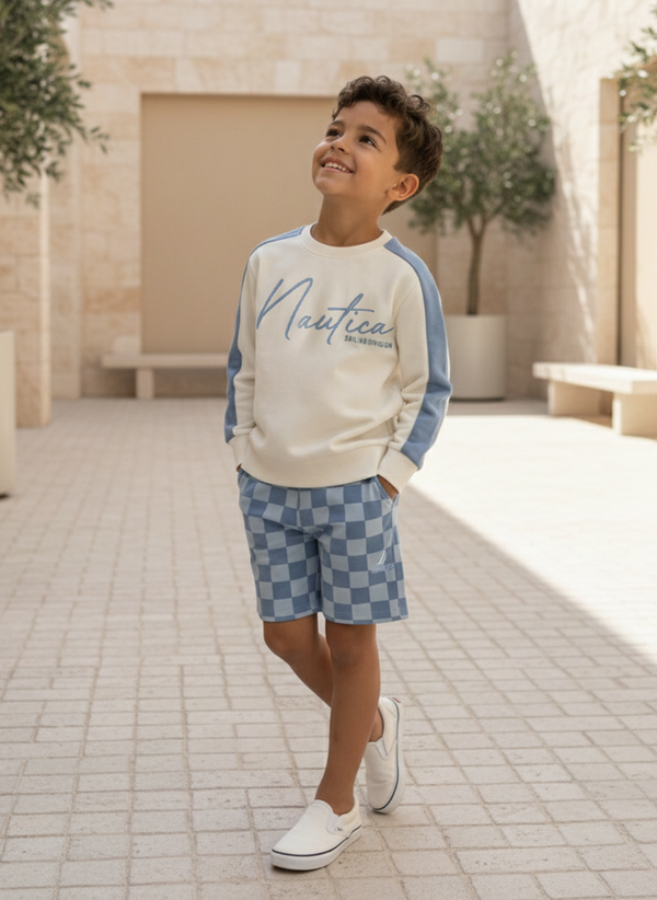 Boys Crew Neck Sweat Shirt - White