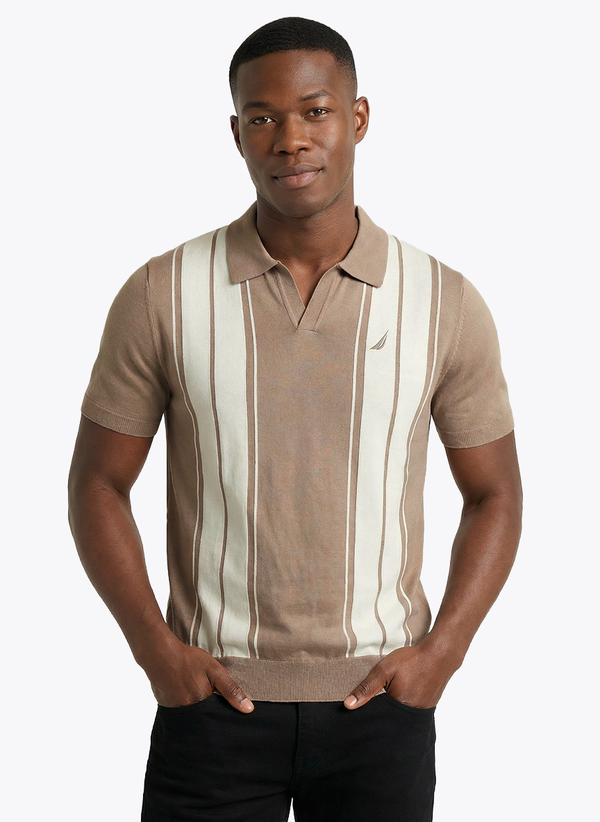 Men's Short Sleeve Polo - Brown