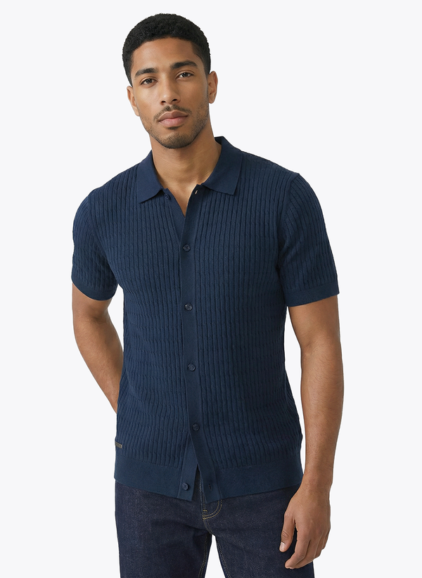 Men's Short Sleeve Shirt - Navy
