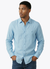 Men's Solid Linen Shirt - Light Blue