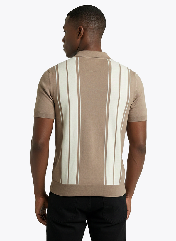 Men's Short Sleeve Polo - Brown