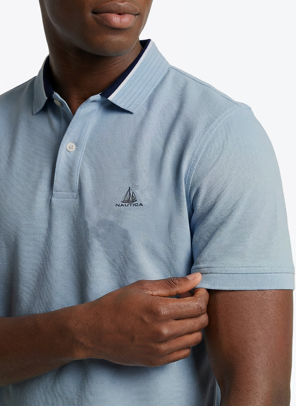 Men's Short Sleeve Polo - Blue
