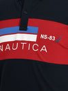 Men's Typography Polo T-Shirt - Navy