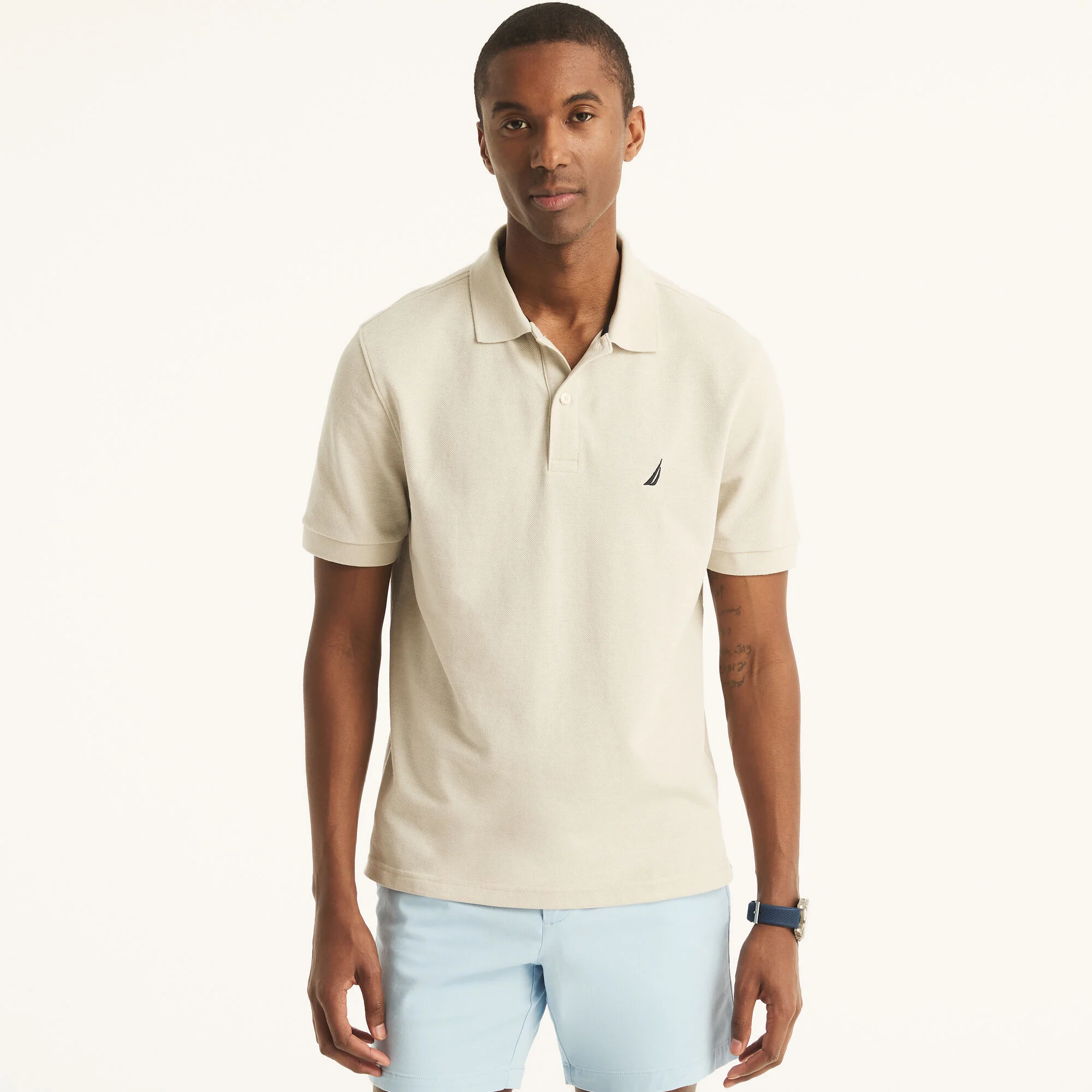 Classic Fit Heather Deck Polo