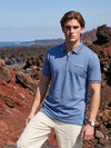 Men's Solid Polo T-Shirt - Dusty Blue