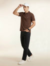 Men's Polo T-Shirt - Dark Brown