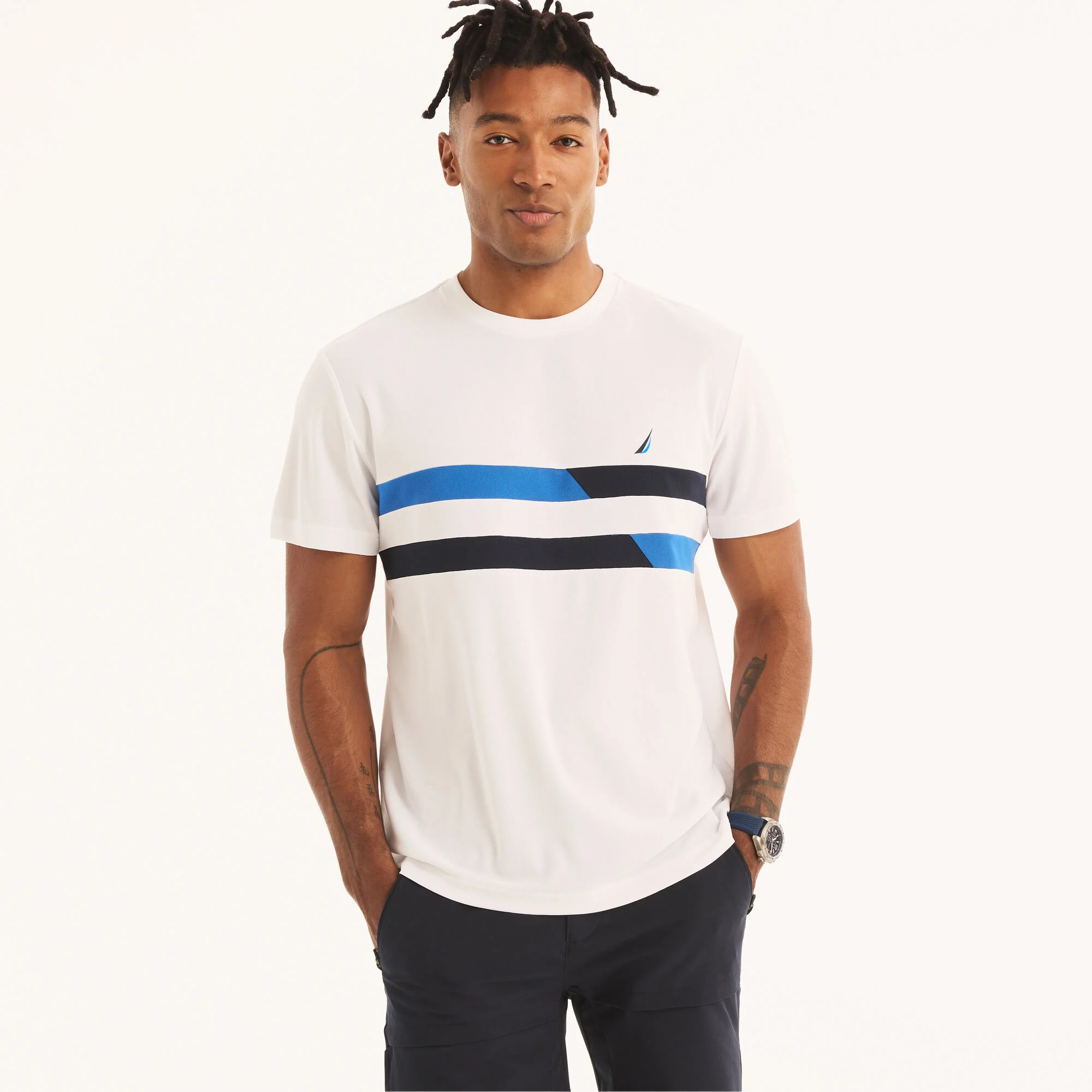 Navtech Sustainably Crafted Crewneck Colorblock T-Shirt